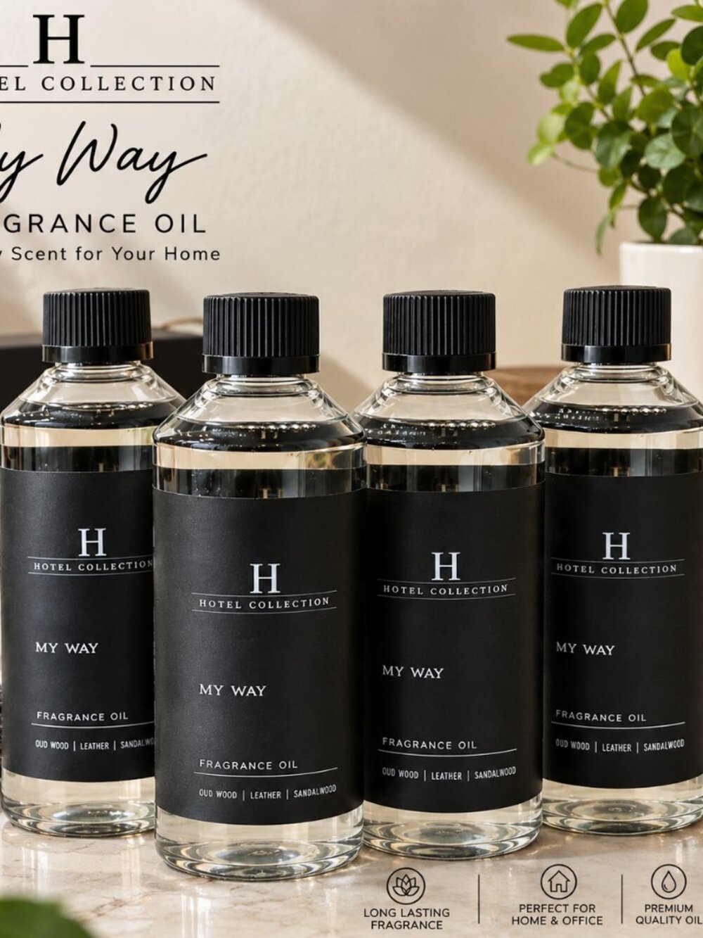 My Way 500ml Diffuser Oil I Hotel Miami , Hotel Collection Aroma360 pack of 4